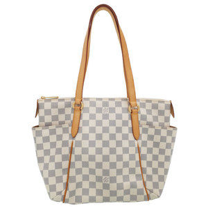 Louis Vuitton White Tote Bag Totally PM Azur Damier